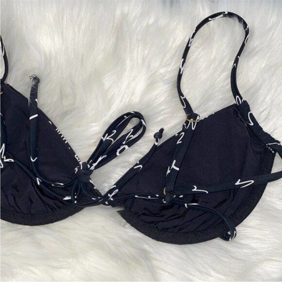 WeWoreWhat Womens Size Medium Print Underwire & Ruched String Bikini Set - Picture 9 of 10
